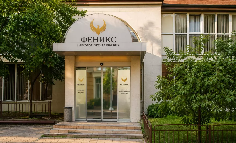 Вход в наркологическую клинику «Феникс» в Нижней Туре